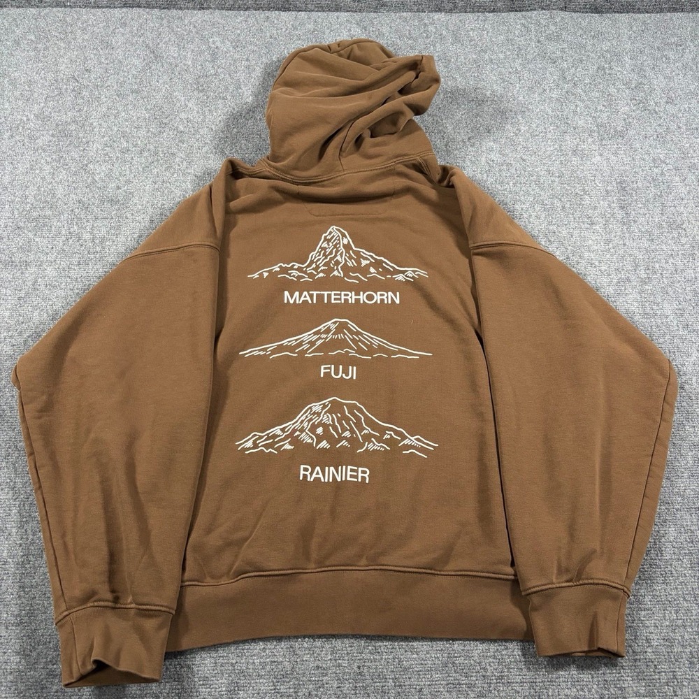 On Running Club Hoodie XXL Brown Unisex Beams REI Mountains Fuji Rare